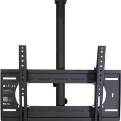 Seura® Black Powder Coat Outdoor Short Arm Ceiling TV Mount